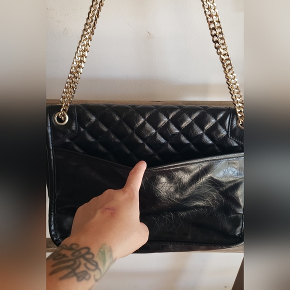 Quilted Chained Faux Leather Purse - Picture 11 of 13